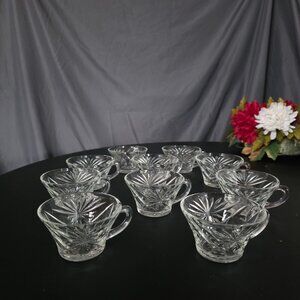 VINTAGE ANCHOR HOCKING (1960'S) Star of David 10 Punch Glasses